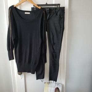 Sweater n trendy jeans